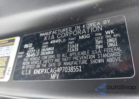 2023 Kia Sportage Sx Prestige z USA, uszkodzony, nr VIN KNDPXCAG4P7038551